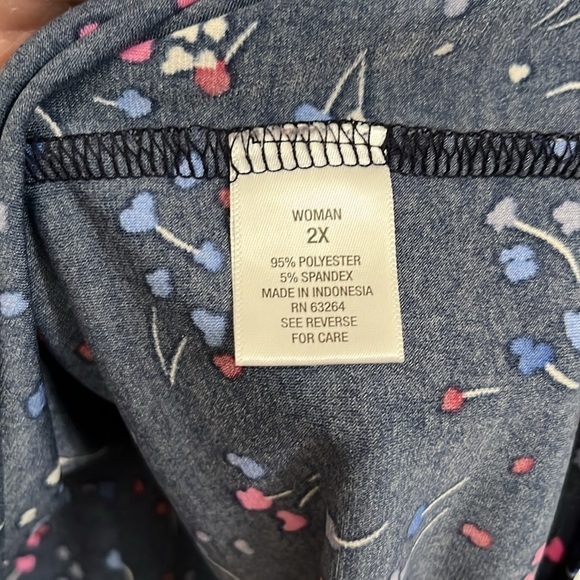 Roz & Ali Women's Plus Size Career Dressy V-Neck Stretchy Top Blouse Size 2X - Picture 7 of 9